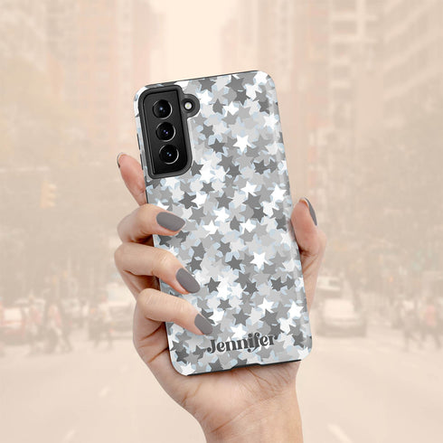Stars Camo Custom Name Galaxy Case