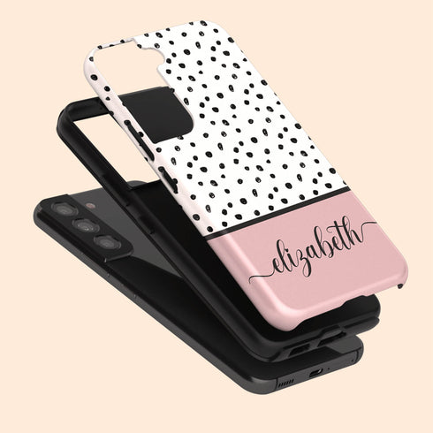 Delicate Dots Custom Name Galaxy Case