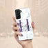 Monogram Personalized White Marble Galaxy Case