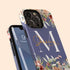 Blushing Flowers Monogram Custom Name iPhone Case