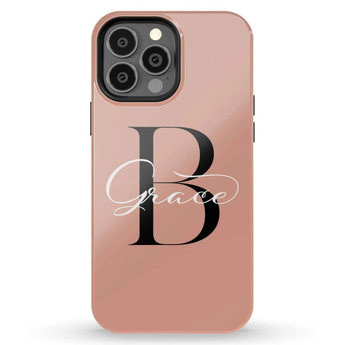 Monogram Personalized Solid iPhone Case