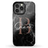 Monogram Personalized Black Marble iPhone Case