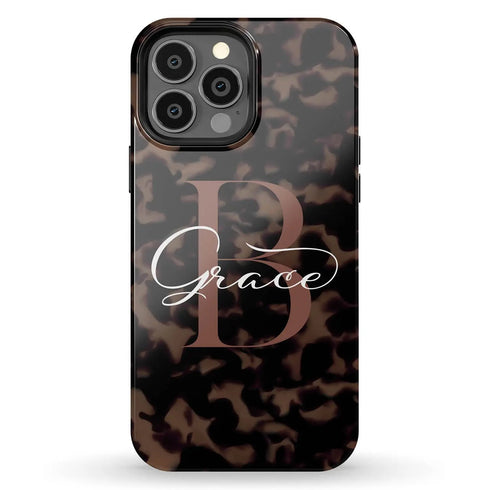 Monogram Personalized Tortoiseshell iPhone Case