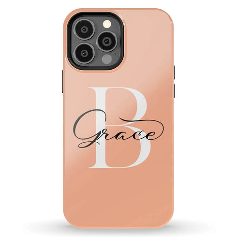 Monogram Personalized Light Solid iPhone Case