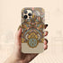 Boho Folk Art Floral Monogram iPhone Case