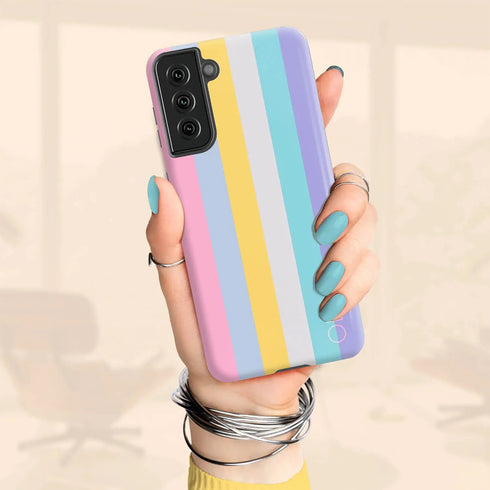Pastel Rainbow Custom Name Galaxy Case