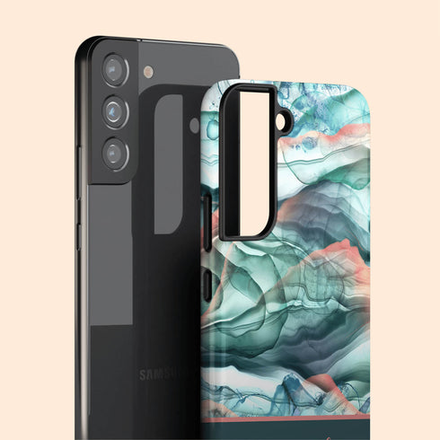 Alcohol Ink Patterns Custom Name Galaxy Case