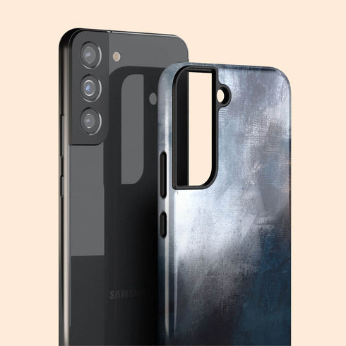 Dark Abstract Oil Paint Custom Initials Galaxy Case