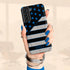 Diagonal American Flag Custom Name Galaxy Case