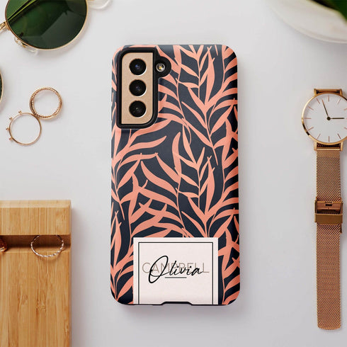 Boho Flowers Custom Name Galaxy Case