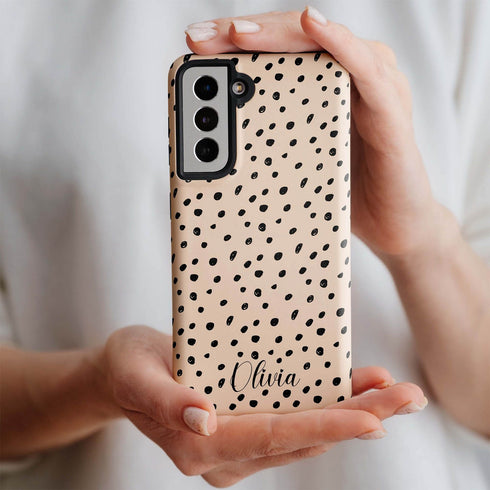 Spotted Dots Personalized Name Galaxy Case