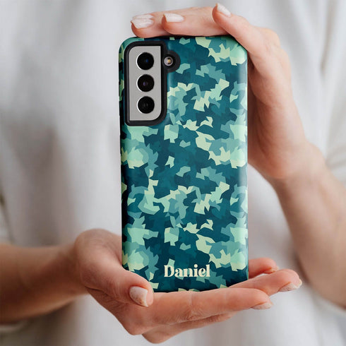 Army Camo Custom Name Galaxy Case