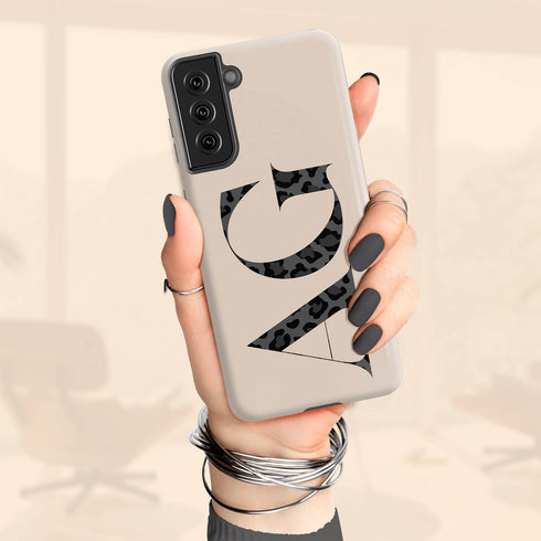 Oversized Leopard Custom Initials Galaxy Case