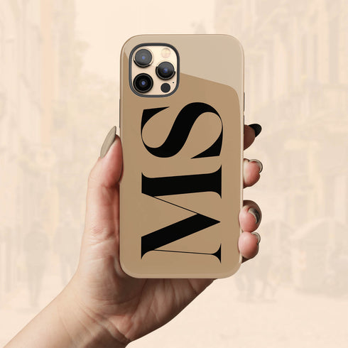 Oversized Custom Initials iPhone Case