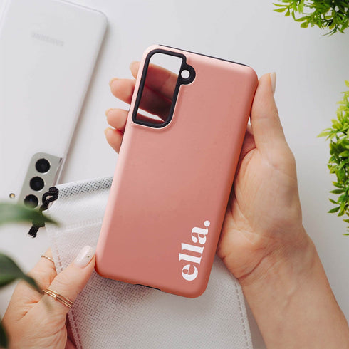 Elegant Solid Custom Serif Name Galaxy Case