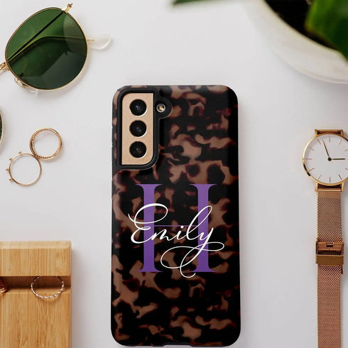 Monogram Personalized Tortoiseshell Galaxy Case