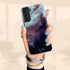 Dark Abstract Oil Paint Custom Initials Galaxy Case
