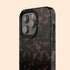 Dark Tortoiseshell Custom Crossed Arrows Initials iPhone Case