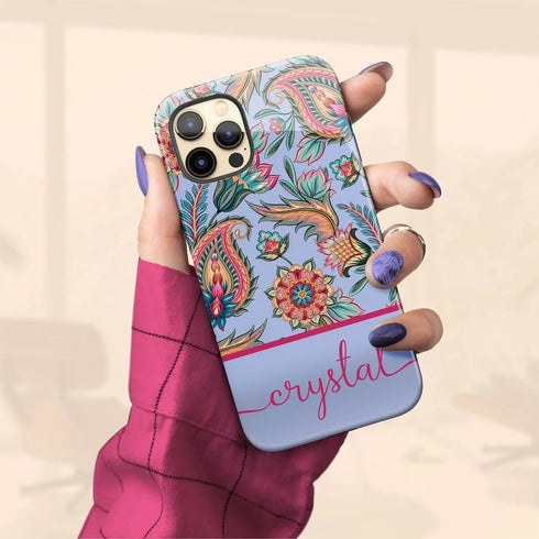 Oriental Paisley Personalized iPhone Case