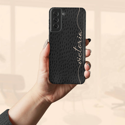 Personalized Name Calligraphy & Dots Galaxy Case