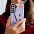 Floral Purple Monogram Custom Name Galaxy Case