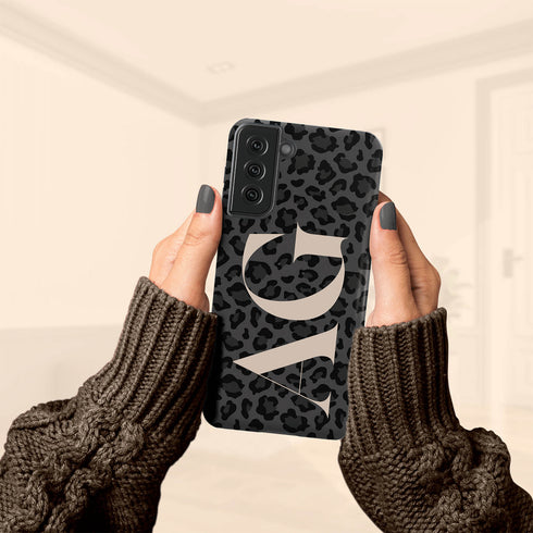 Oversized Leopard Custom Initials Galaxy Case