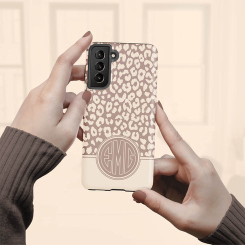 Boho Leopard Personalized Monogram Galaxy Case