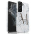 Monogram Personalized White Marble Galaxy Case