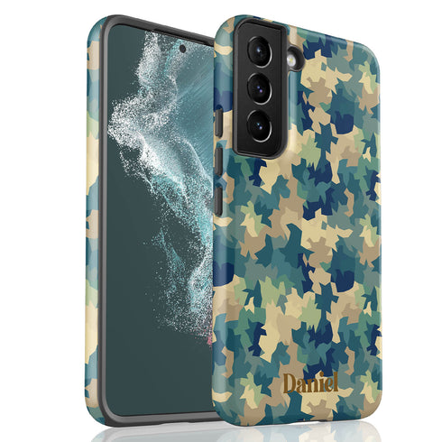 Army Camo Custom Name Galaxy Case