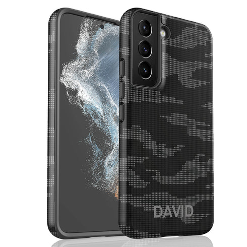 Digital Camo Custom Name Men's Galaxy Case