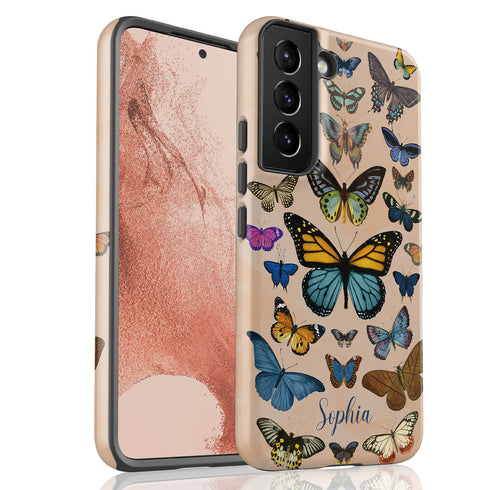 Exotic Butterflies Custom Name Galaxy Case