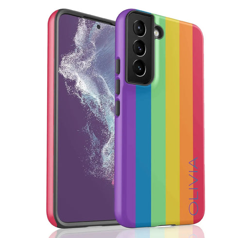 LGBTQ Pride Rainbow Custom Name Galaxy Case