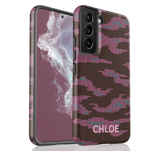 Digital Camo Custom Name Women's Galaxy Case