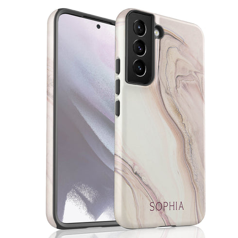 Nude Marble Custom Name Galaxy Case