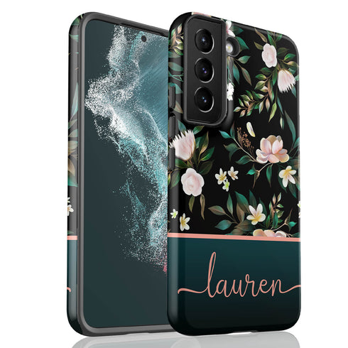 Custom Name Floral Galaxy Case