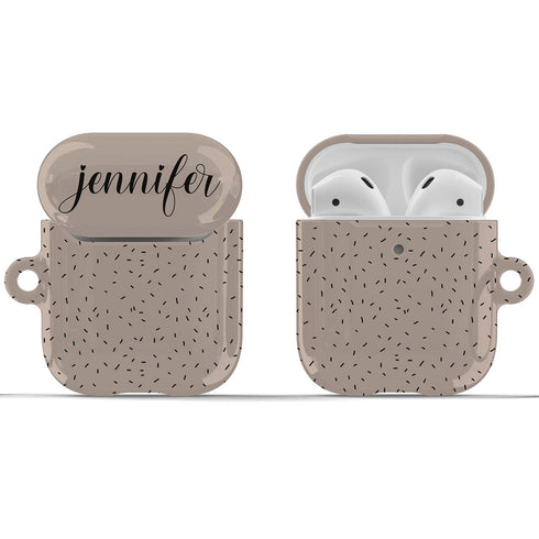 Small Spotted Dots Custom Name AirPods Case