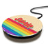 LGBTQ Pride Rainbow Custom Retro Name Wireless Charger Pad