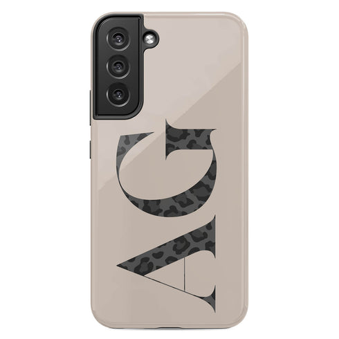 Oversized Leopard Custom Initials Galaxy Case
