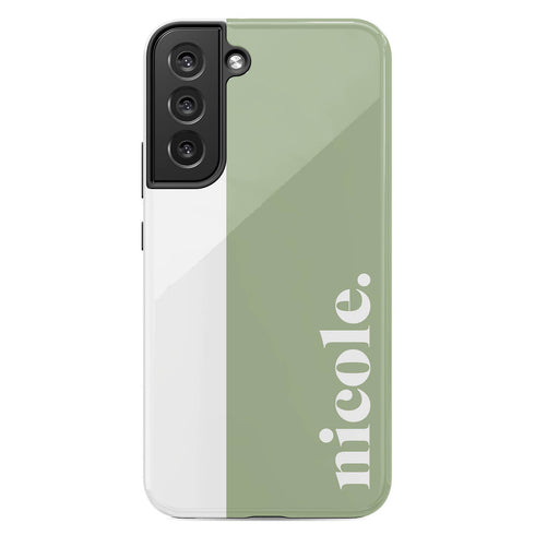 Elegant Striped Custom Serif Name Galaxy Case