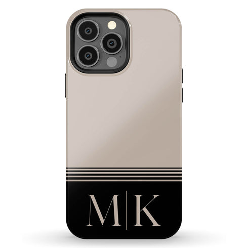Large Custom Initials iPhone Case - Centered