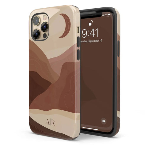 Boho Landscape Custom Initials iPhone Case