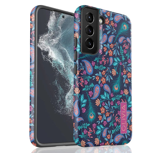 Paisley Peacock Custom Name Galaxy Case
