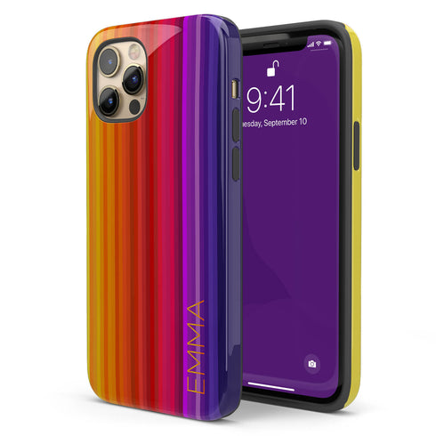 Unique LGBTQ Pride Rainbow Custom Name iPhone Case