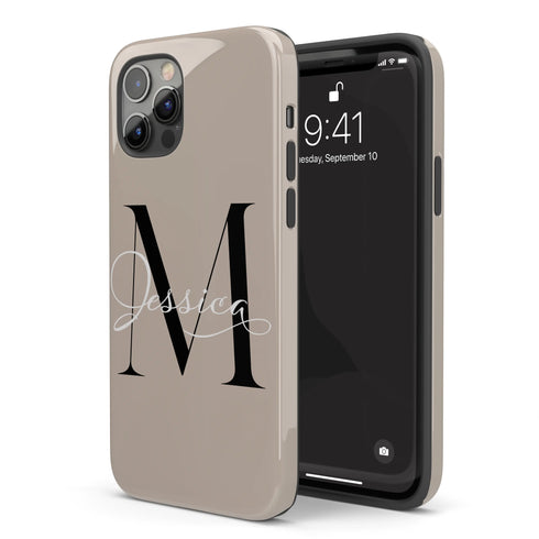 Monogram Personalized Solid iPhone Case