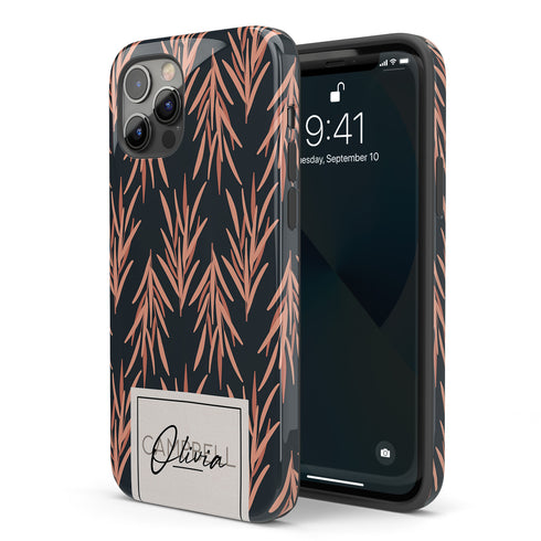 Boho Flowers Custom Name iPhone Case