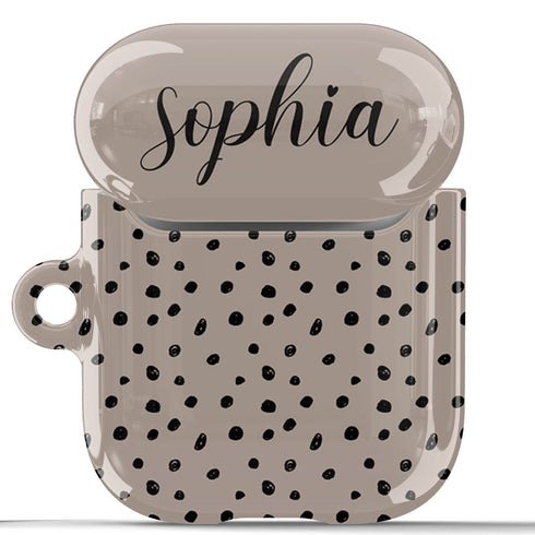 Spotted Dots Custom Name AirPods Case