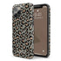 Custom Name Grey & Peach Leopard iPhone Case