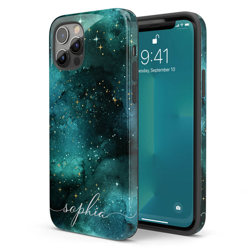 Galaxy Space Personalized Name iPhone Case