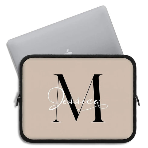 Monogram Name Laptop Sleeve