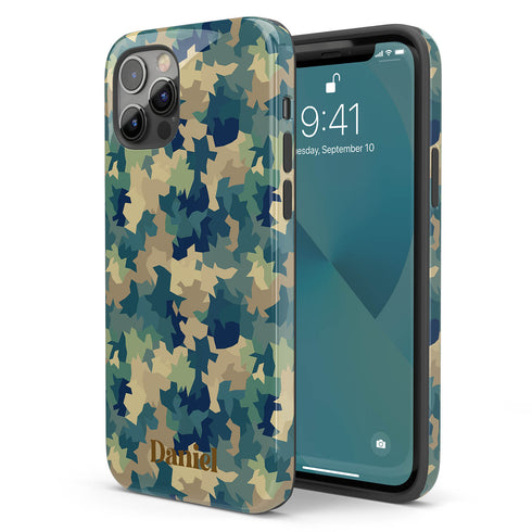 Army Camo Custom Name iPhone Case
